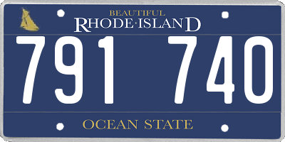 RI license plate 791740