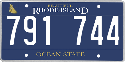 RI license plate 791744