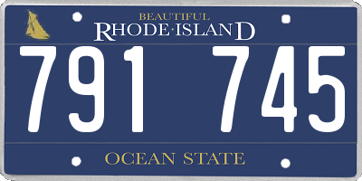 RI license plate 791745
