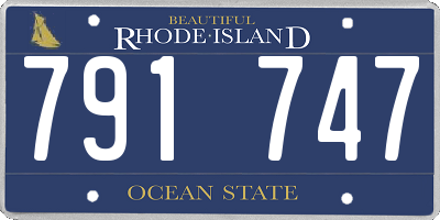 RI license plate 791747
