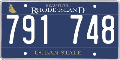 RI license plate 791748