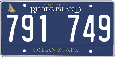 RI license plate 791749