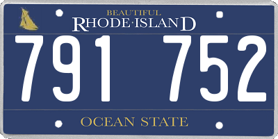 RI license plate 791752