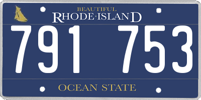 RI license plate 791753