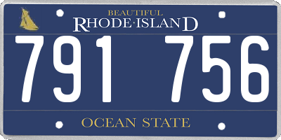 RI license plate 791756