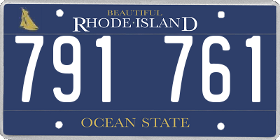 RI license plate 791761