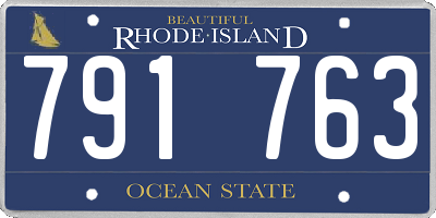 RI license plate 791763