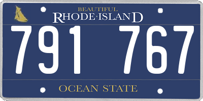 RI license plate 791767