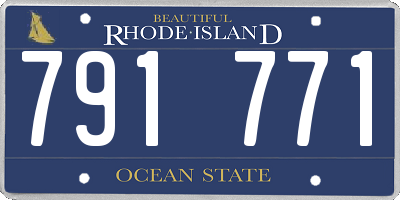 RI license plate 791771