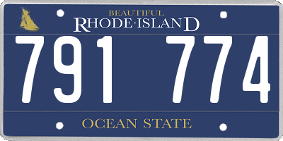 RI license plate 791774