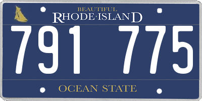 RI license plate 791775