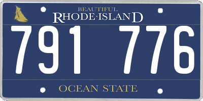 RI license plate 791776