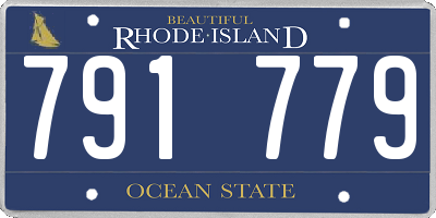 RI license plate 791779