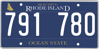 RI license plate 791780