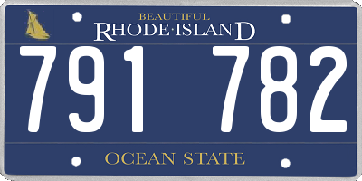 RI license plate 791782