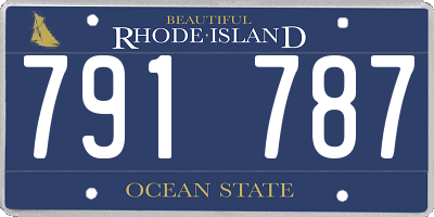 RI license plate 791787