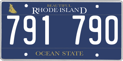 RI license plate 791790