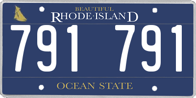 RI license plate 791791