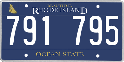 RI license plate 791795