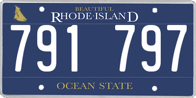 RI license plate 791797