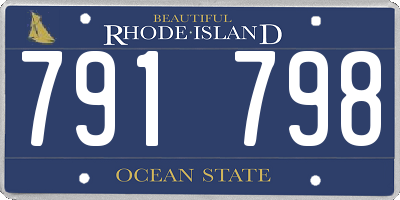 RI license plate 791798