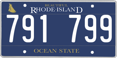 RI license plate 791799
