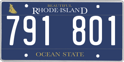 RI license plate 791801
