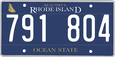 RI license plate 791804
