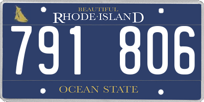 RI license plate 791806