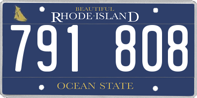 RI license plate 791808