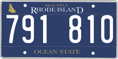 RI license plate 791810