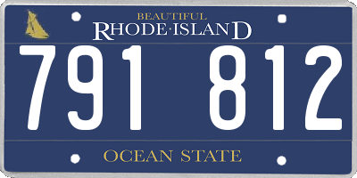 RI license plate 791812