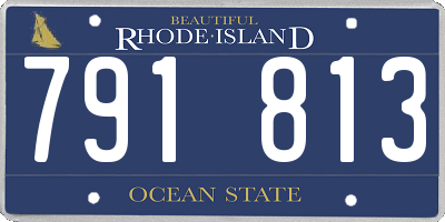 RI license plate 791813