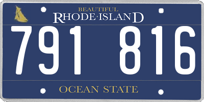 RI license plate 791816