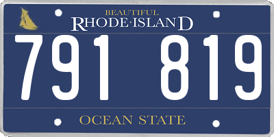 RI license plate 791819