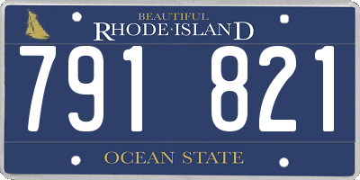 RI license plate 791821