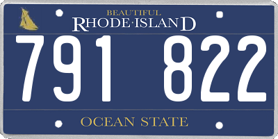 RI license plate 791822