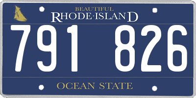 RI license plate 791826