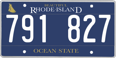 RI license plate 791827