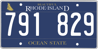 RI license plate 791829