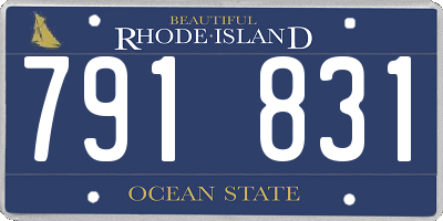 RI license plate 791831