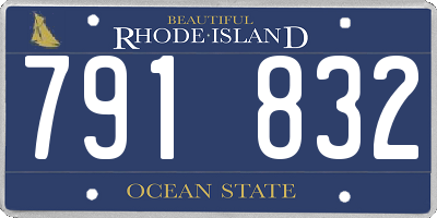 RI license plate 791832