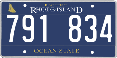 RI license plate 791834