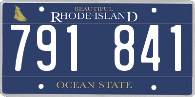 RI license plate 791841
