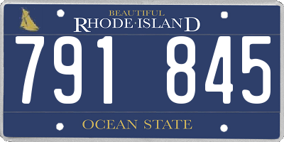 RI license plate 791845