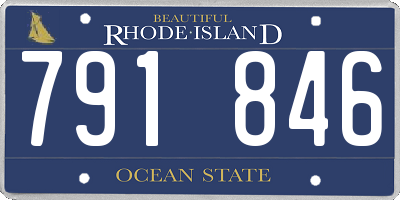 RI license plate 791846