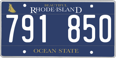 RI license plate 791850