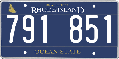 RI license plate 791851
