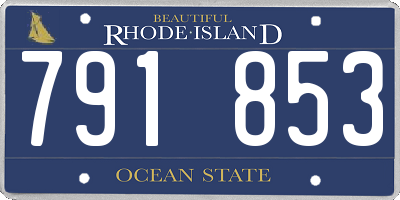 RI license plate 791853