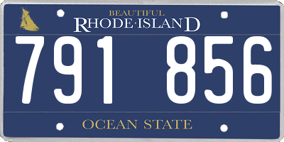 RI license plate 791856